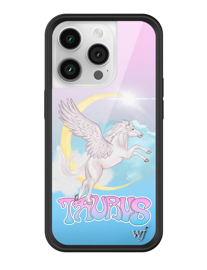 Taurus Celestial Pegasus iPhone Case in Baby Blue and Pink - Image 5
