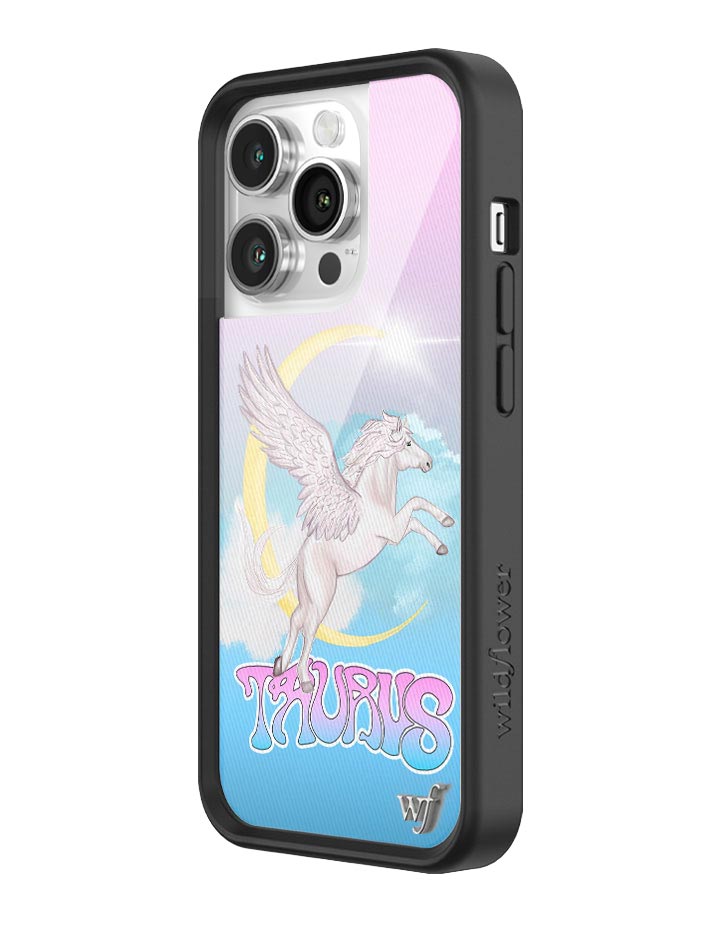 Taurus Celestial Pegasus iPhone Case in Baby Blue and Pink - Image 6
