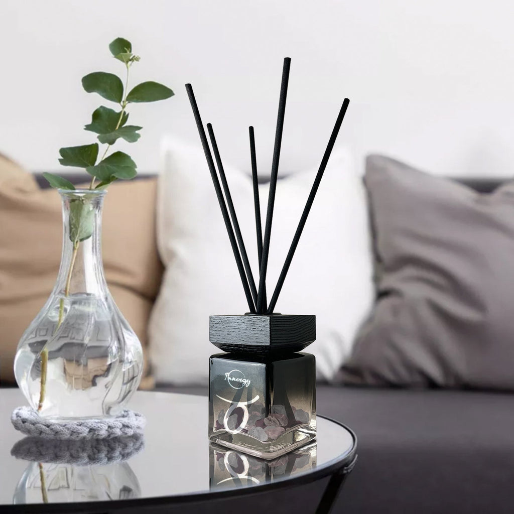 Taurus Zodiac Crystal-Enhanced Reed Oil Diffuser, Coastal Dreams Scent, 100ml