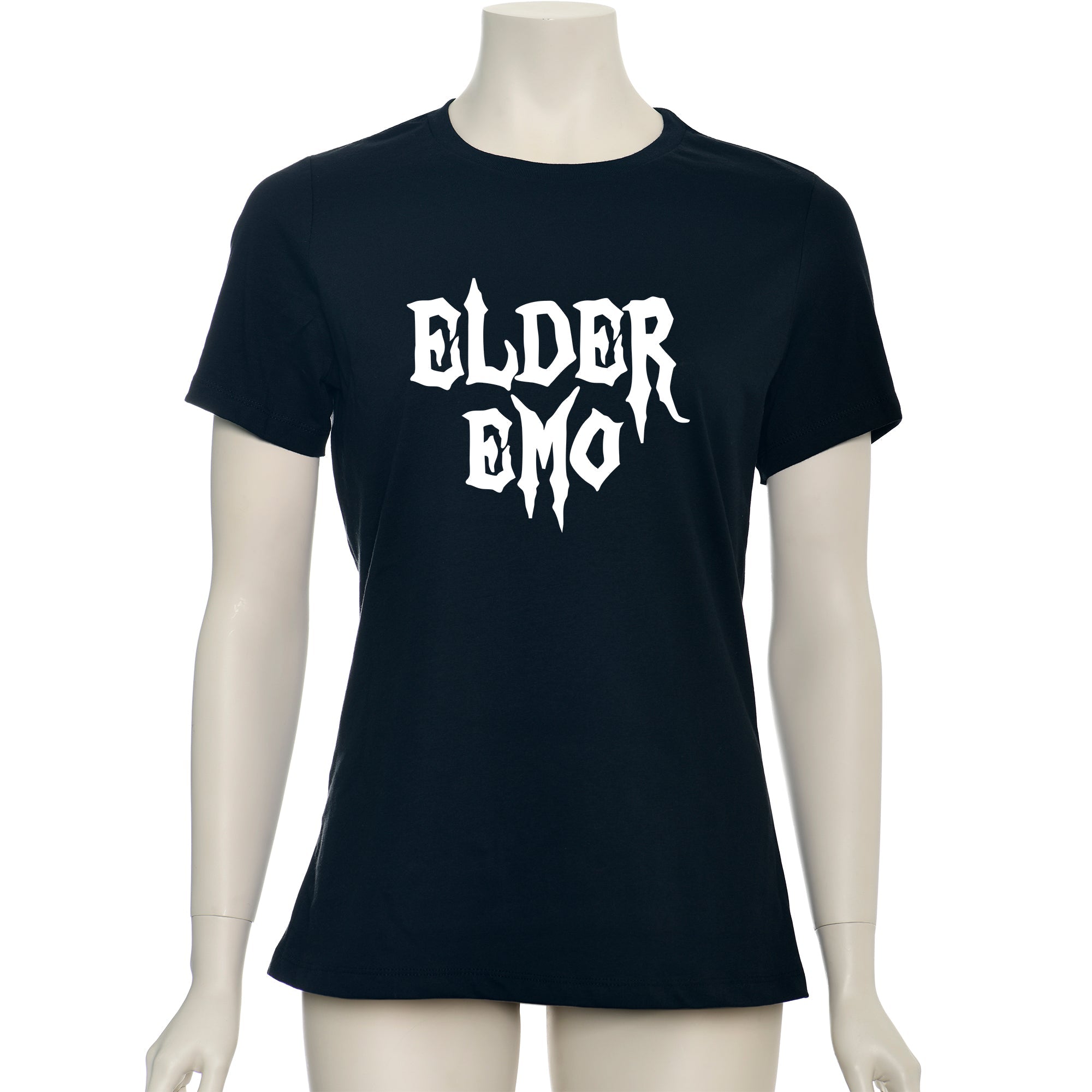Glow in the Dark Elder Emo Black Crew Neck T-Shirt - Image 5