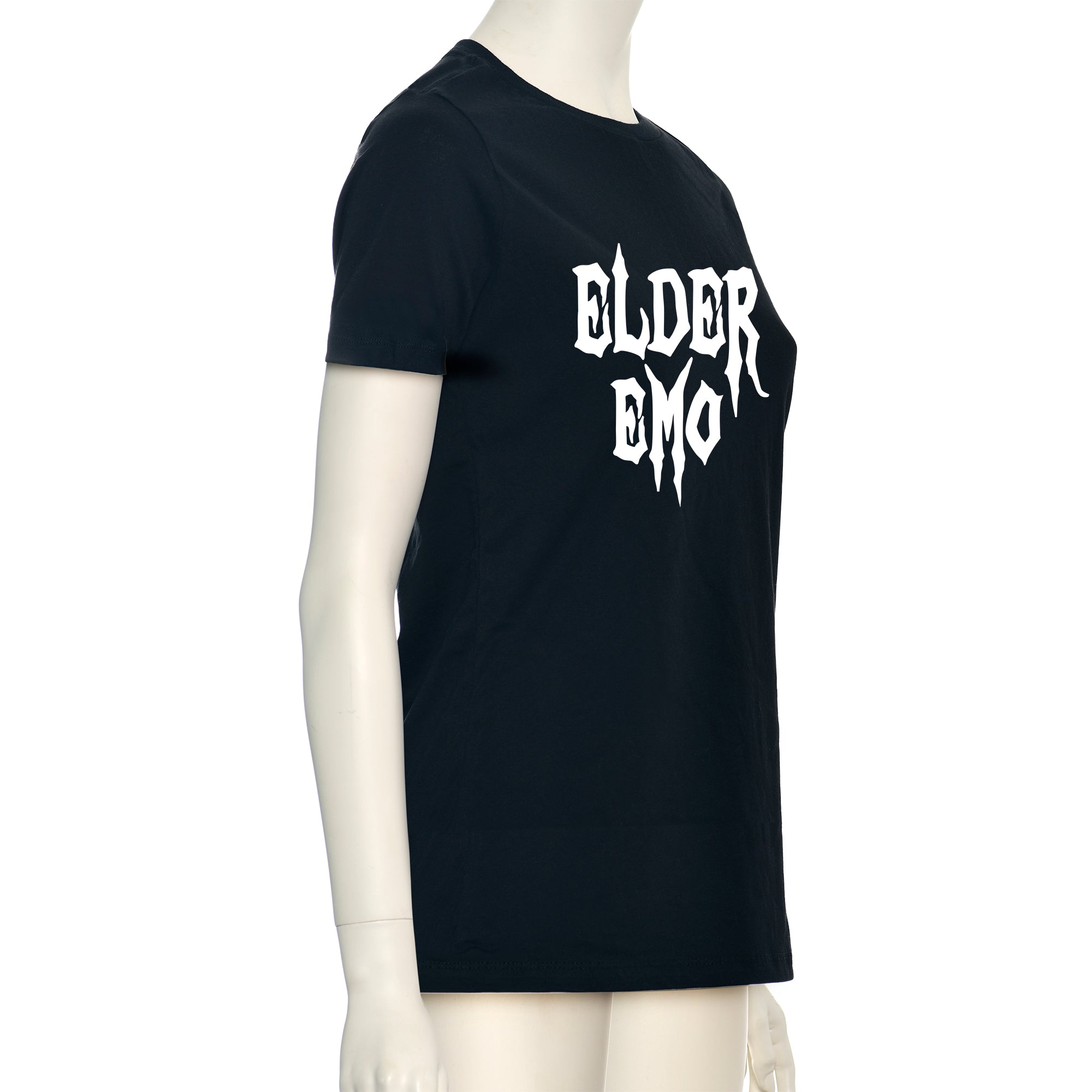 Glow in the Dark Elder Emo Black Crew Neck T-Shirt - Image 4