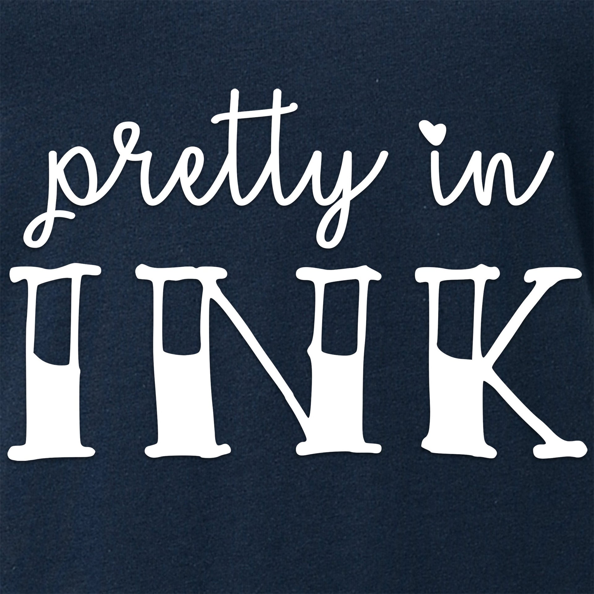 Women's Navy Pretty in Ink Tapered V-Neck T-Shirt - Image 5