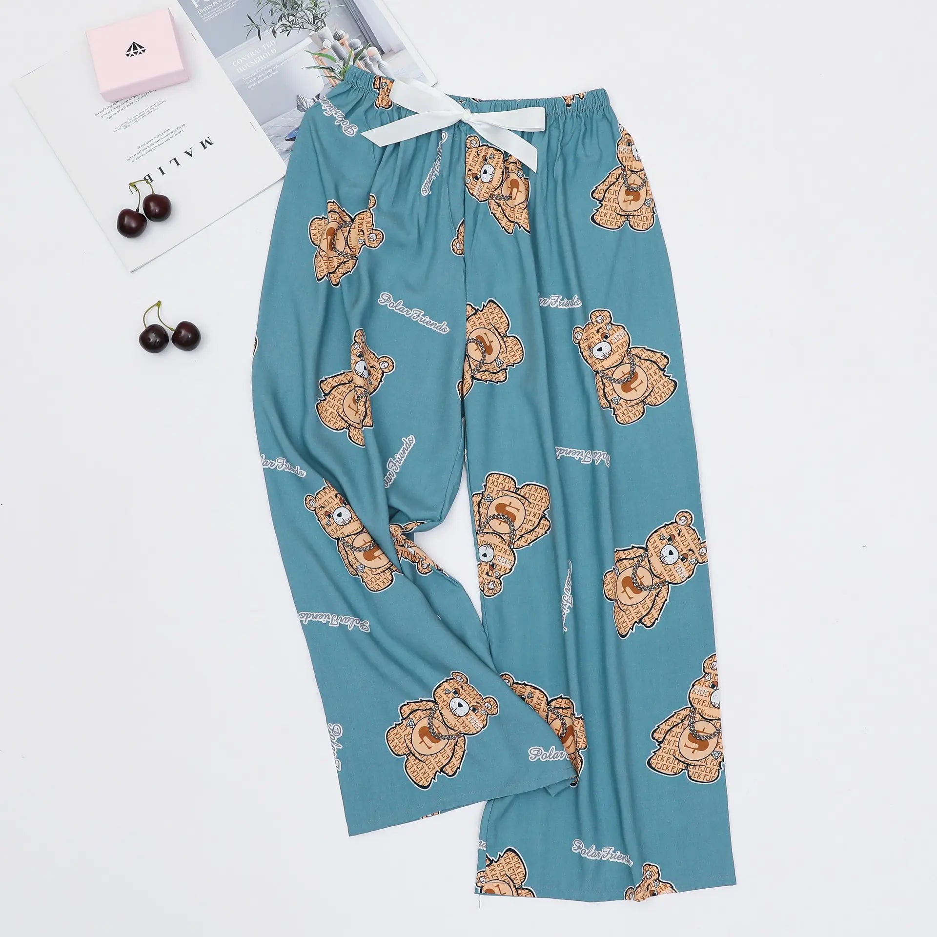Women's Loose Casual Printed Pajama Sleep Pants - Image 4
