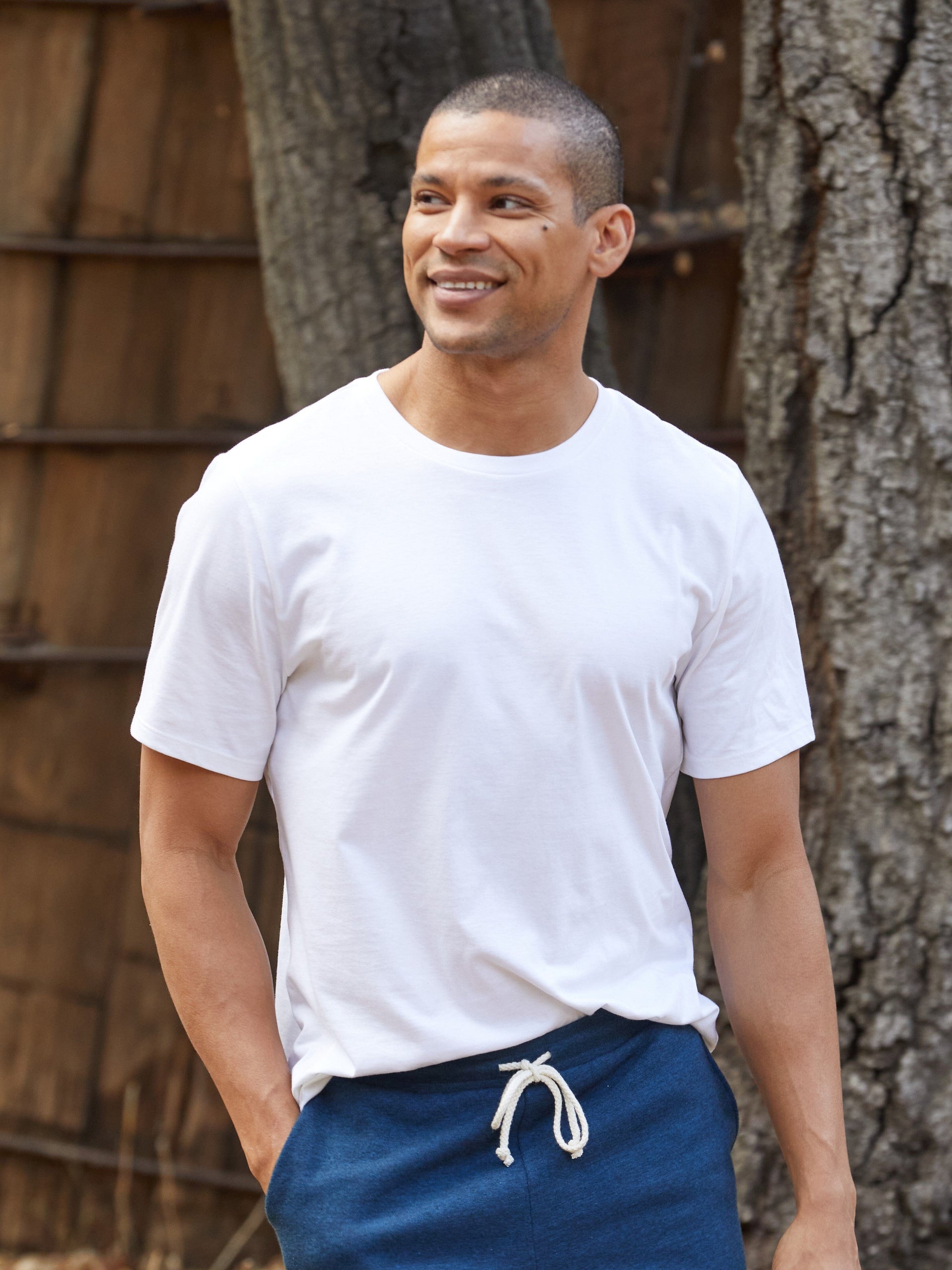 Men's Invincible Short Sleeve Crew neck t-shirt in white.