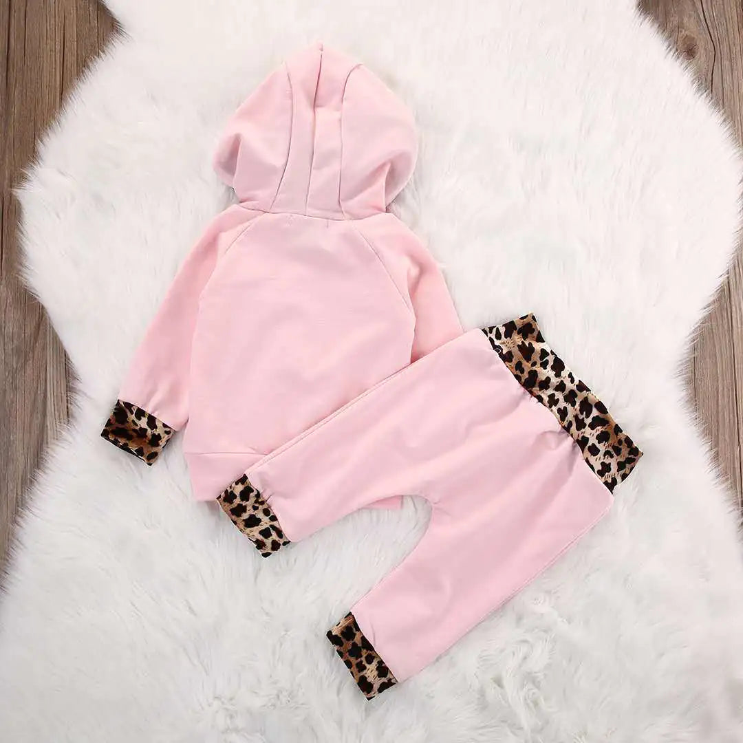 Kids' Leopard Print Two-Piece Outfit Set
