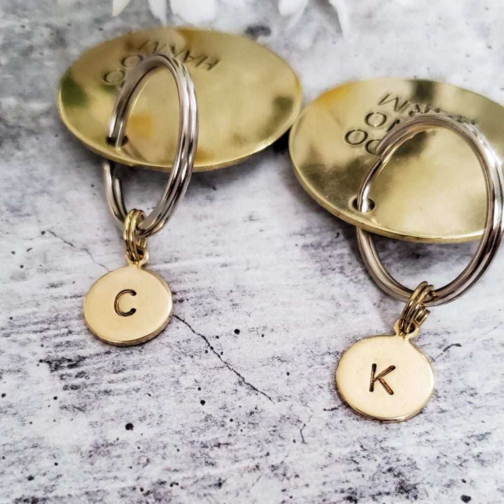 THE FUTURE IS VEGAN Brass Disc Keychain