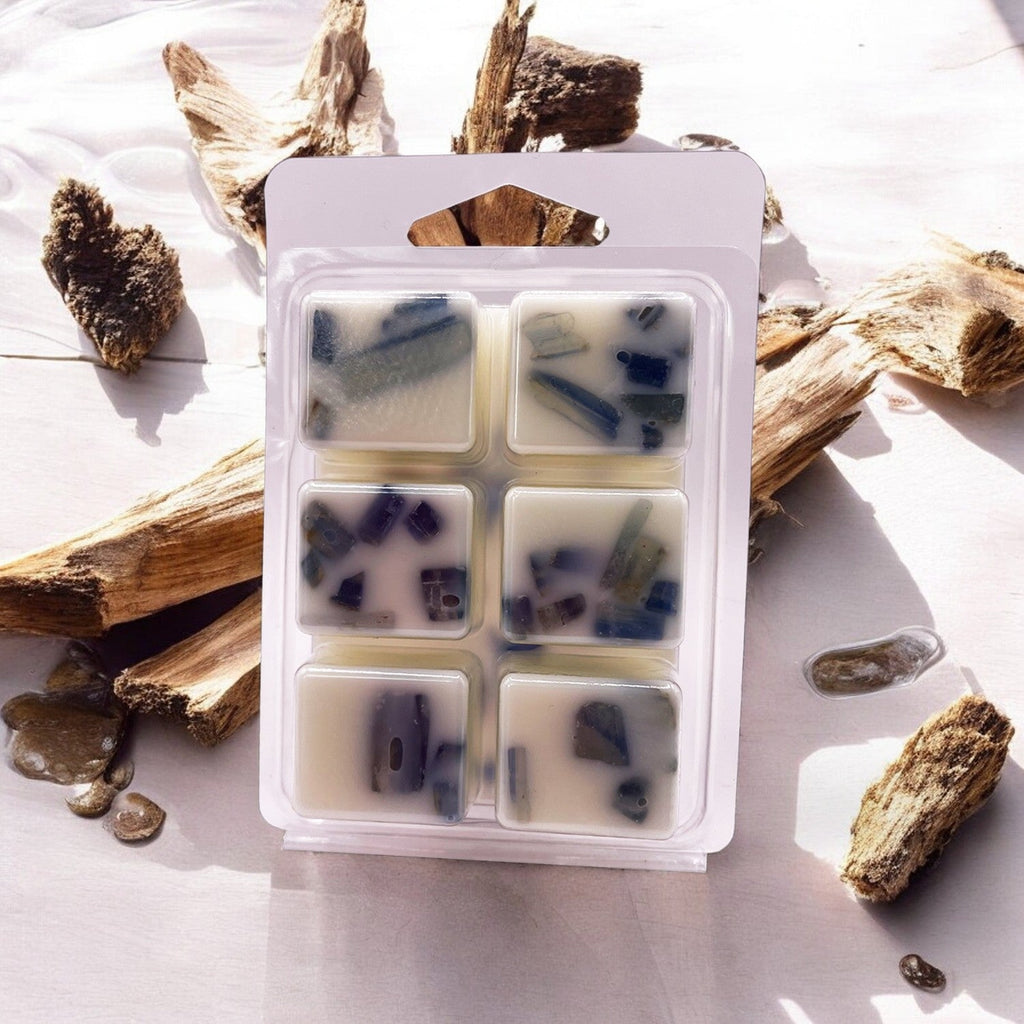 Throat Chakra Crystal-Enhanced Premium Coconut-Soy Wax Melts