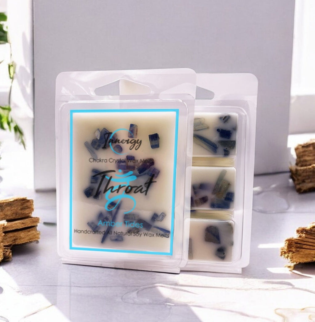 Throat Chakra Crystal-Enhanced Premium Coconut-Soy Wax Melts