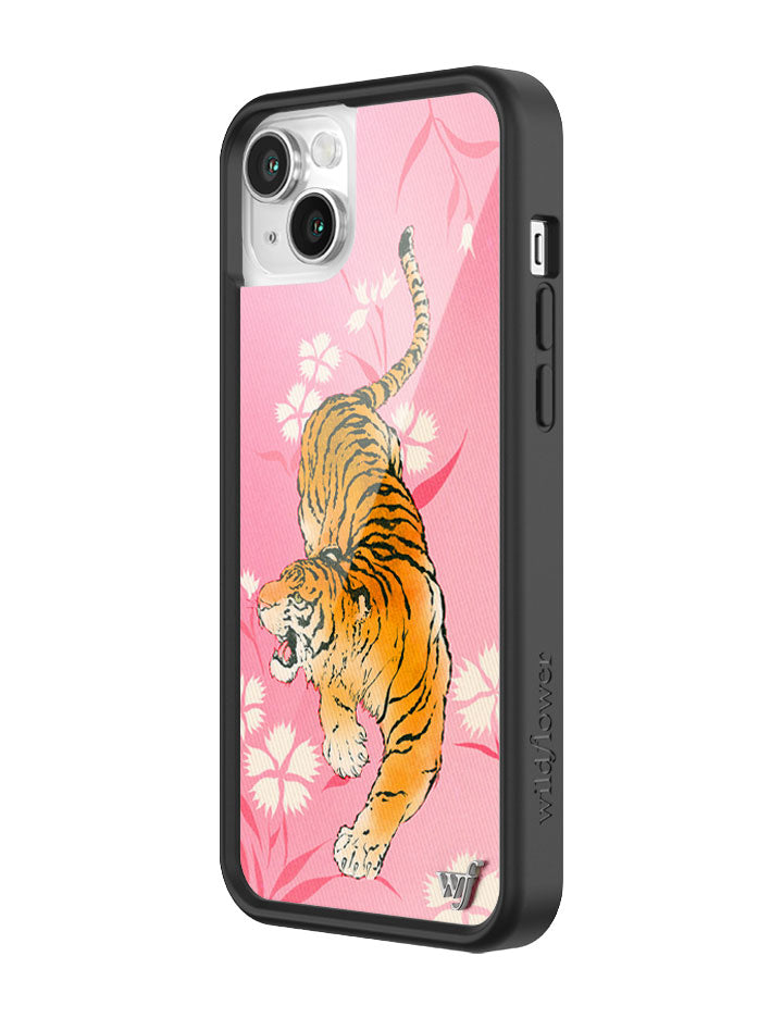 Tiger Blossom iPhone Case with Pink Floral Print and Rugged Bumper - Image 30