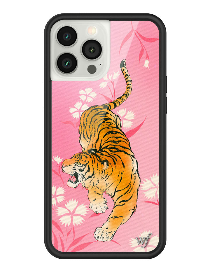 Tiger Blossom iPhone Case with Pink Floral Print and Rugged Bumper - Image 27