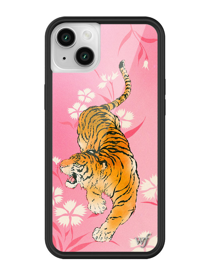 Tiger Blossom iPhone Case with Pink Floral Print and Rugged Bumper - Image 25