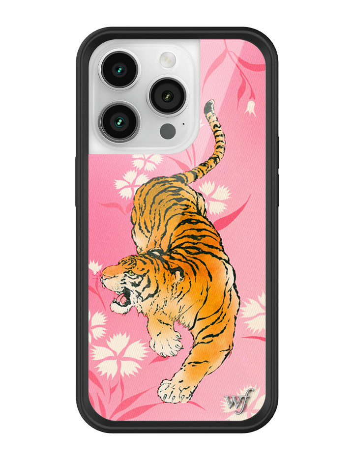 Tiger Blossom iPhone Case with Pink Floral Print and Rugged Bumper - Image 23