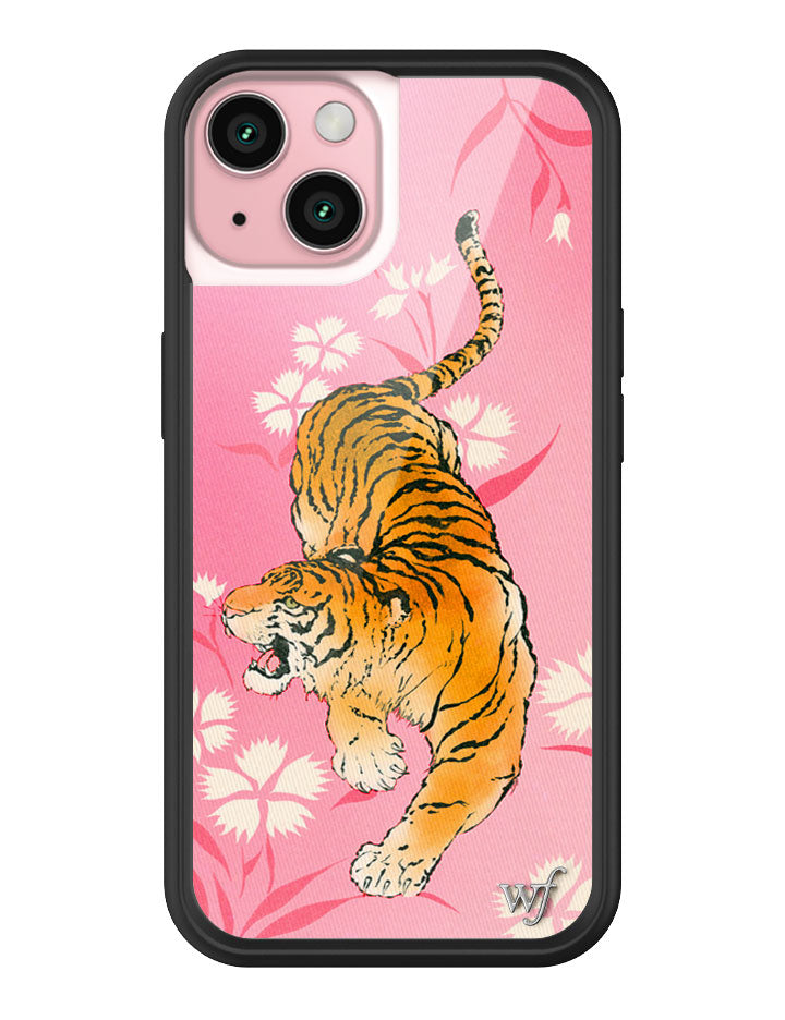Tiger Blossom iPhone Case with Pink Floral Print and Rugged Bumper - Image 19