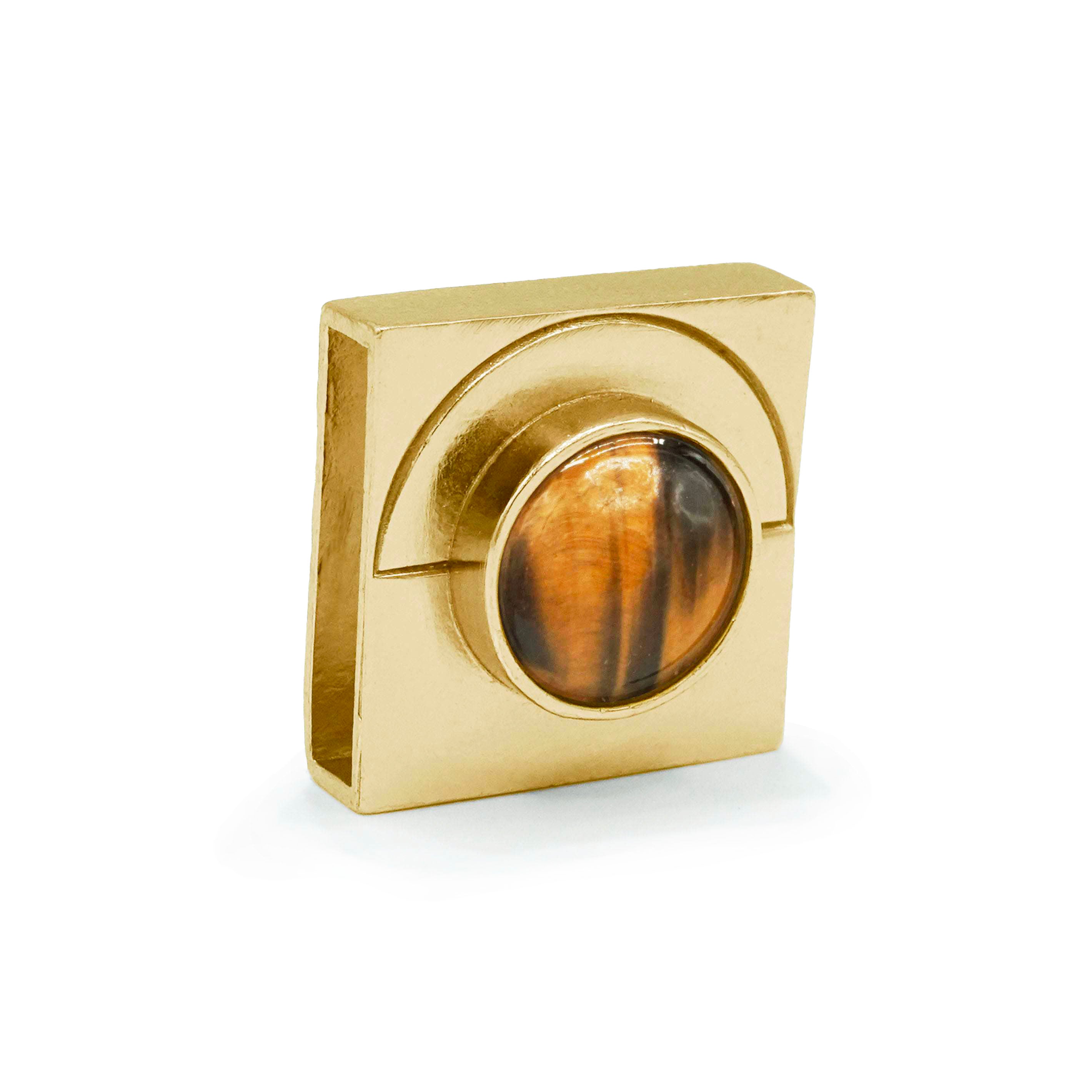 Tiger Eye Moon Crystal Charm – Gold or Silver | DIPHDA