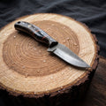 Titan "Honeycomb Timber" Skinner | High Carbon RASP Steel Blade, Honeycomb Wood Inlay TIK-005