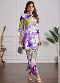 Multi Color Printed Cotton Rayon Co-Ord Set Festival Wear