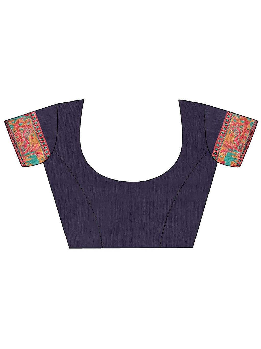 Navy Blue Linen Cotton Saree for Elegant Daily and Occasion Wear