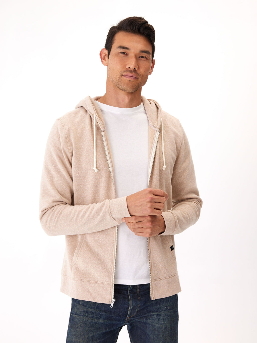 Men's Core Triblend Fleece Zip-Up Hoodie, Lightweight Layer