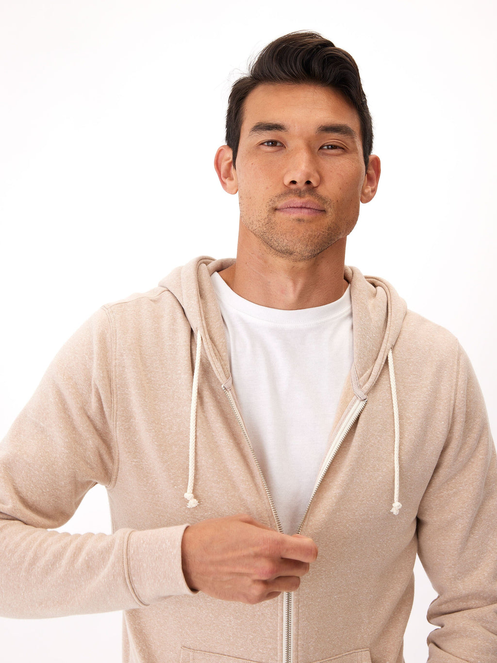 Men's Core Triblend Fleece Zip-Up Hoodie, Lightweight Layer