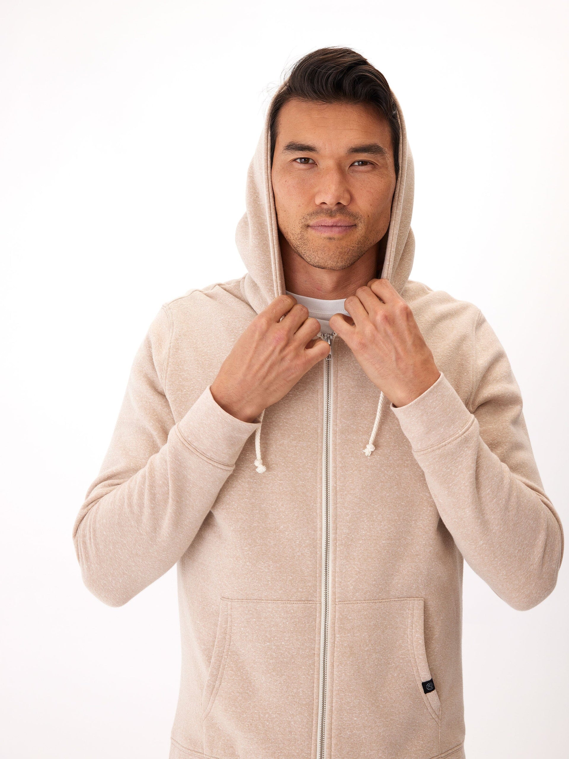 Men's Core Triblend Fleece Zip-Up Hoodie, Lightweight Layer