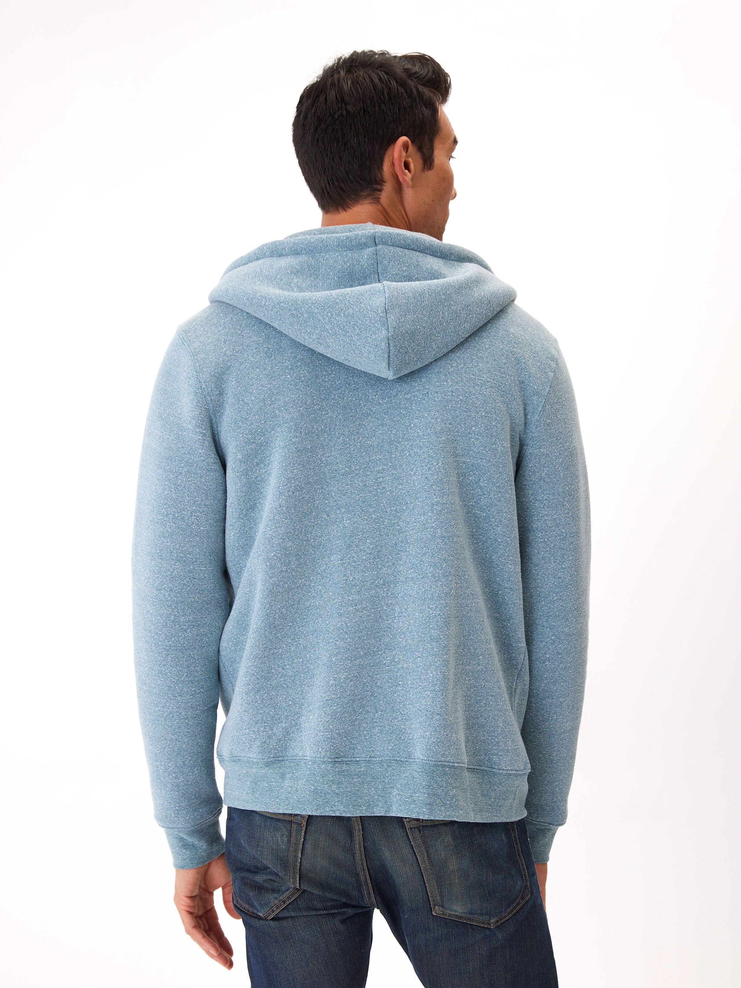 Men's Core Triblend Fleece Zip Hoodie - Lightweight Knit Outerwear