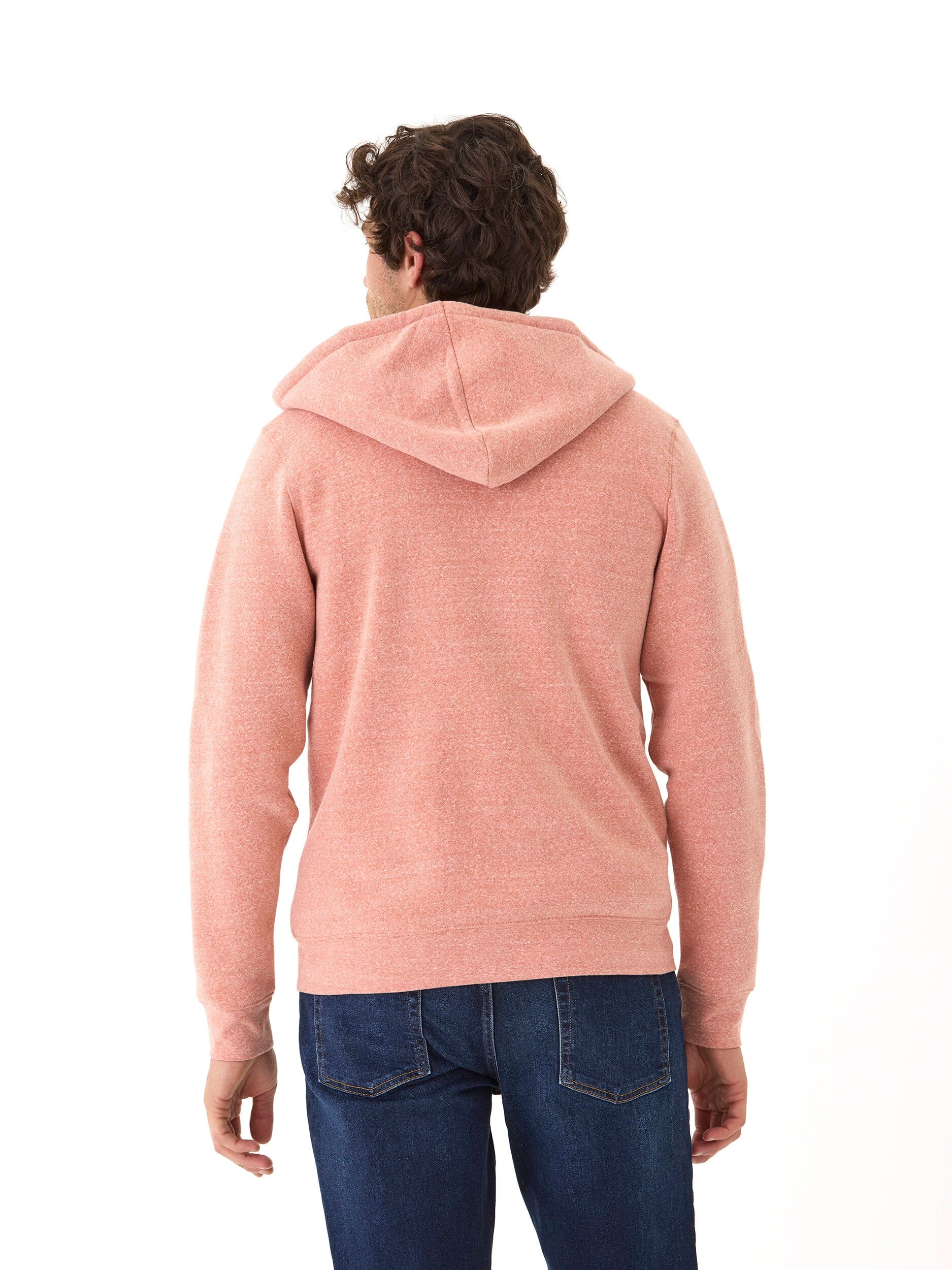 Men's Core Triblend Fleece Zip Hoodie with Adjustable Hood