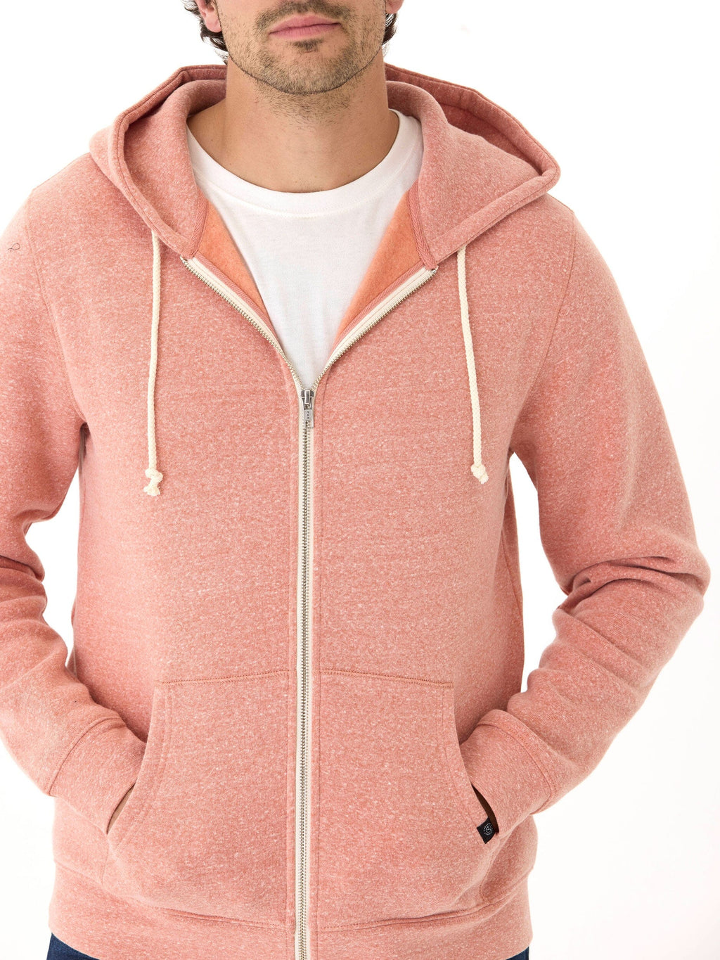 Men's Core Triblend Fleece Zip Hoodie with Adjustable Hood
