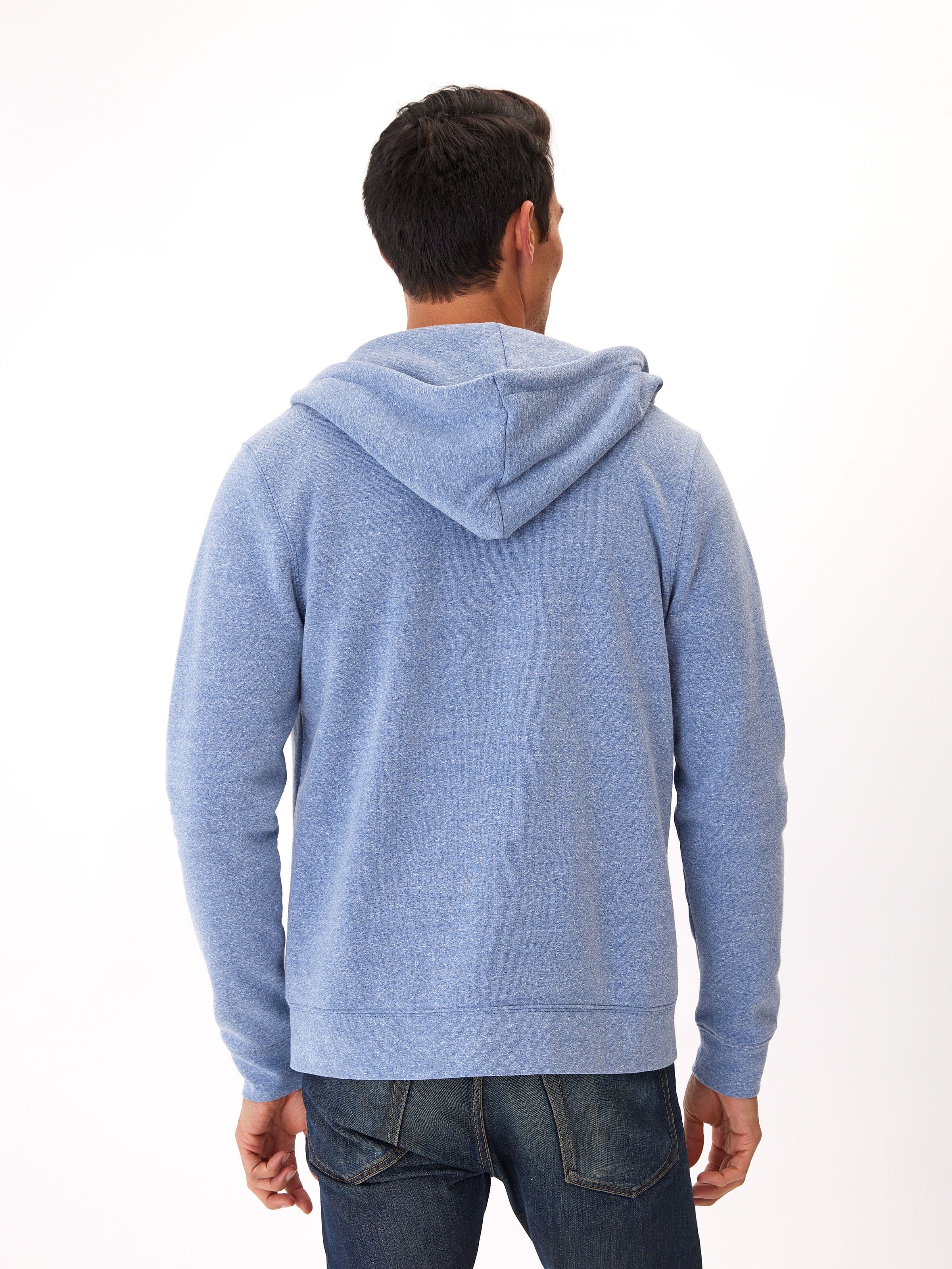 Men's Core Triblend Fleece Zip Hoodie – Lightweight Athletic Layer