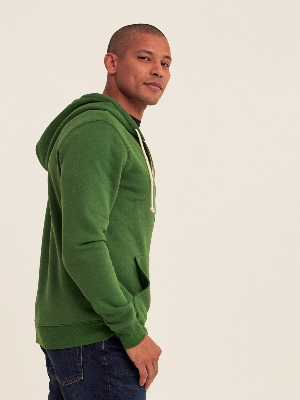 Men's Triblend Fleece Zip Hoodie – Lightweight Soft Layer