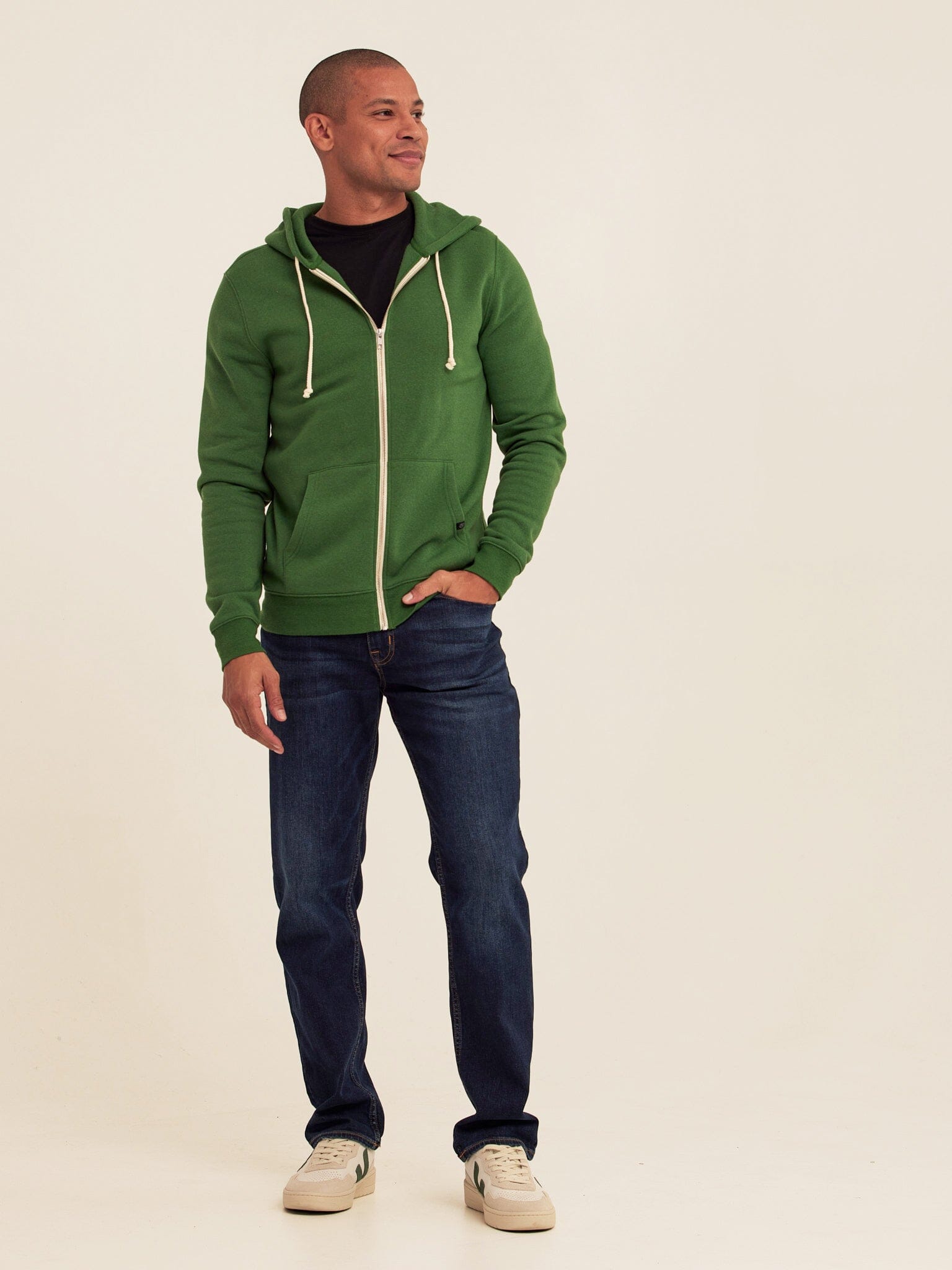 Men's Triblend Fleece Zip Hoodie – Lightweight Soft Layer