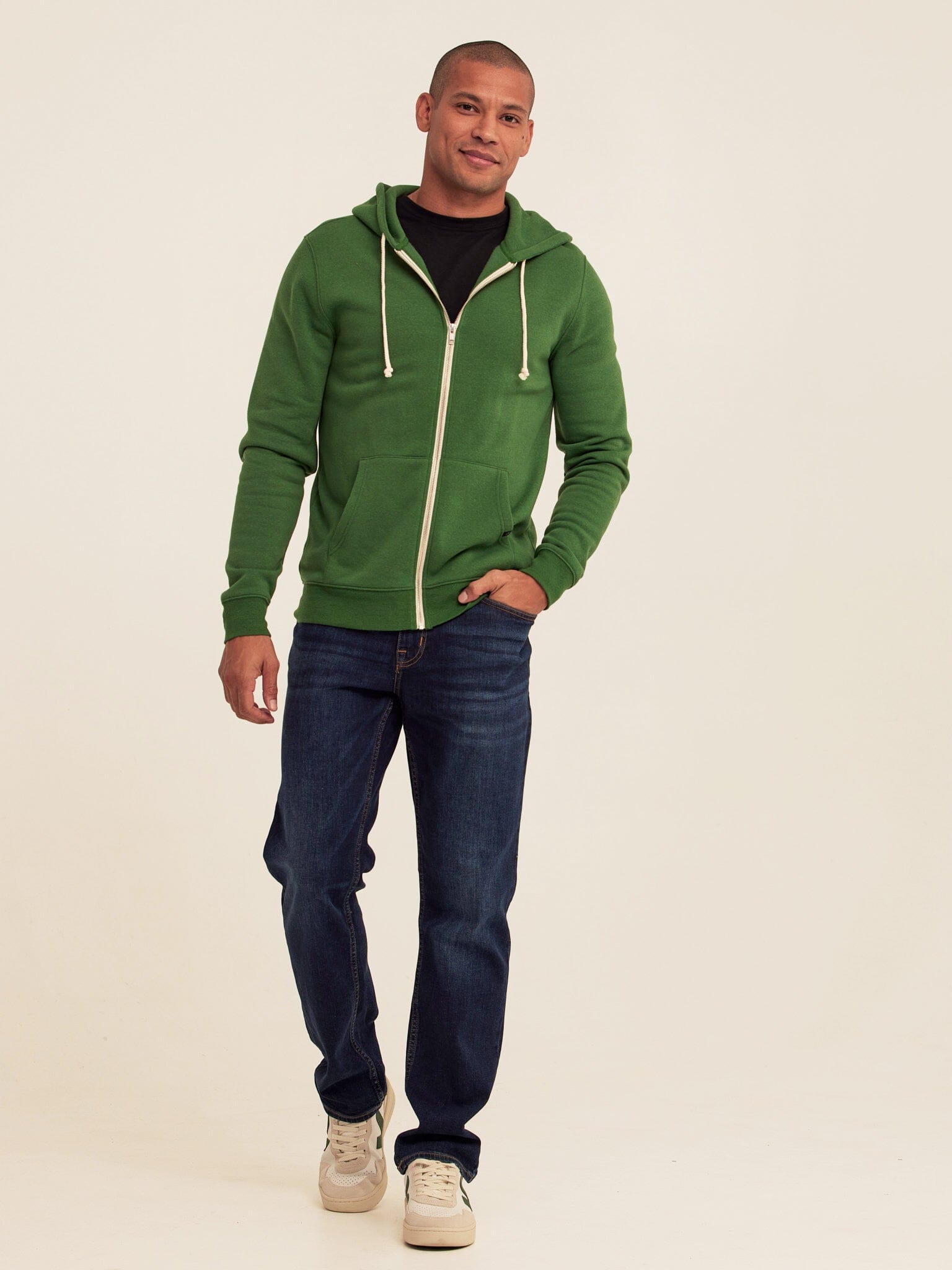 Men's Triblend Fleece Zip Hoodie – Lightweight Soft Layer