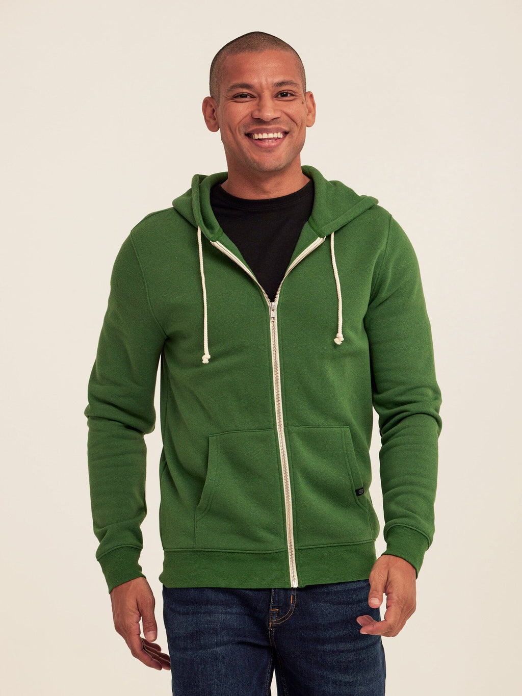 Men's Triblend Fleece Zip Hoodie – Lightweight Soft Layer