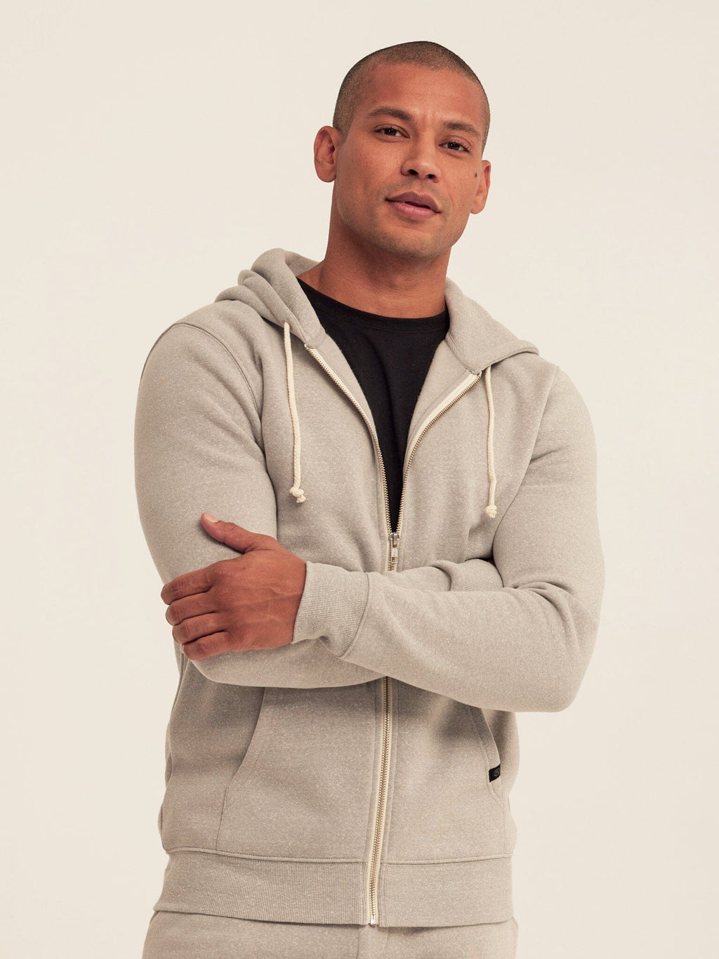 Men's Triblend Fleece Zip Hoodie – Lightweight Soft Layer