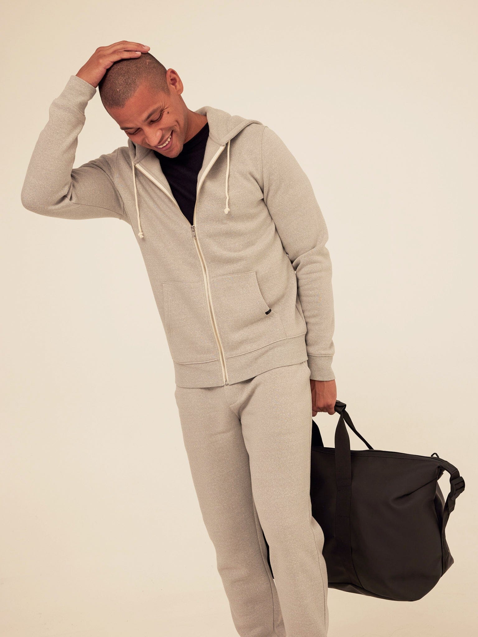 Men's Triblend Fleece Zip Hoodie – Lightweight Soft Layer