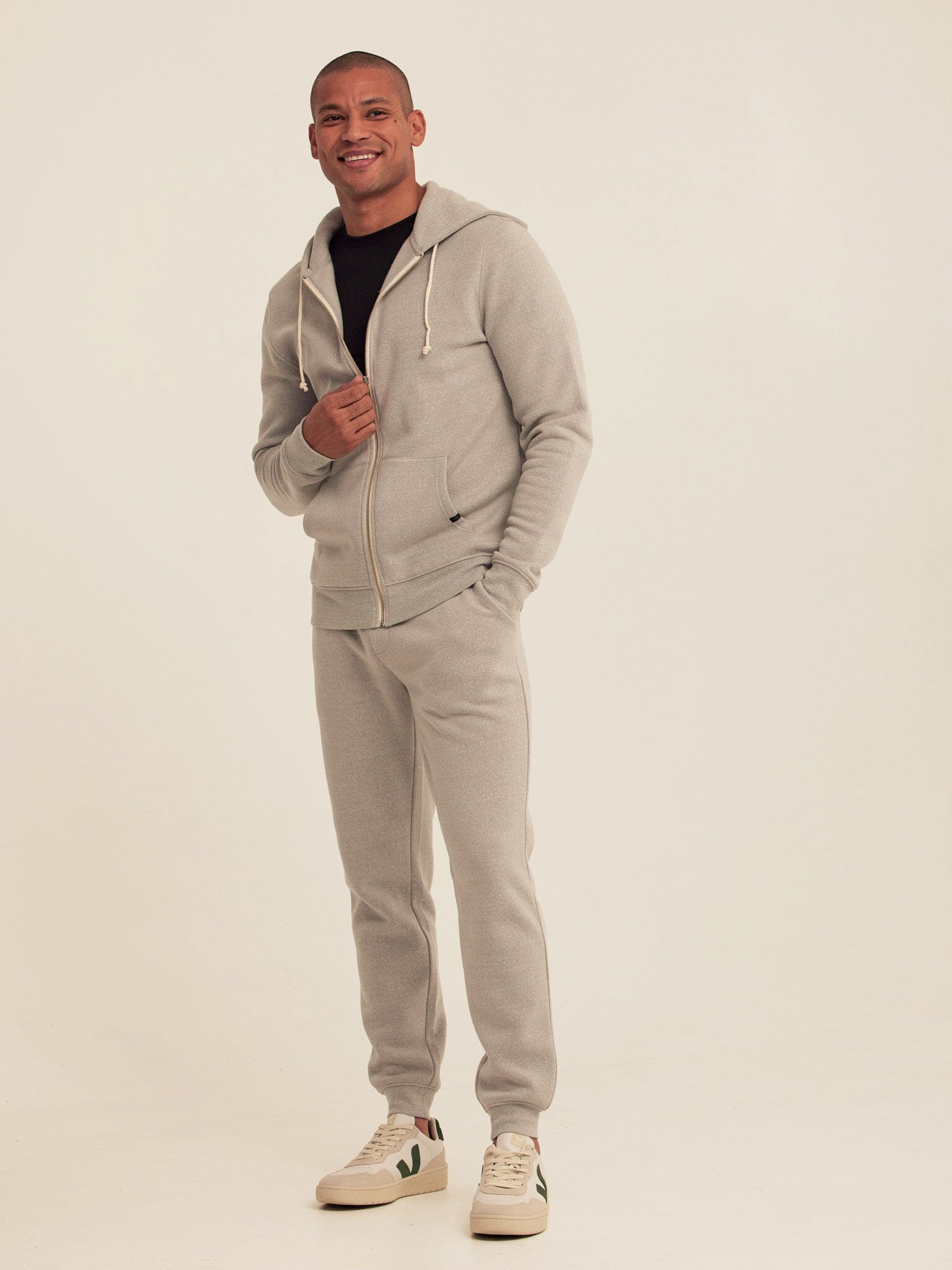 Men's Triblend Fleece Zip Hoodie – Lightweight Soft Layer