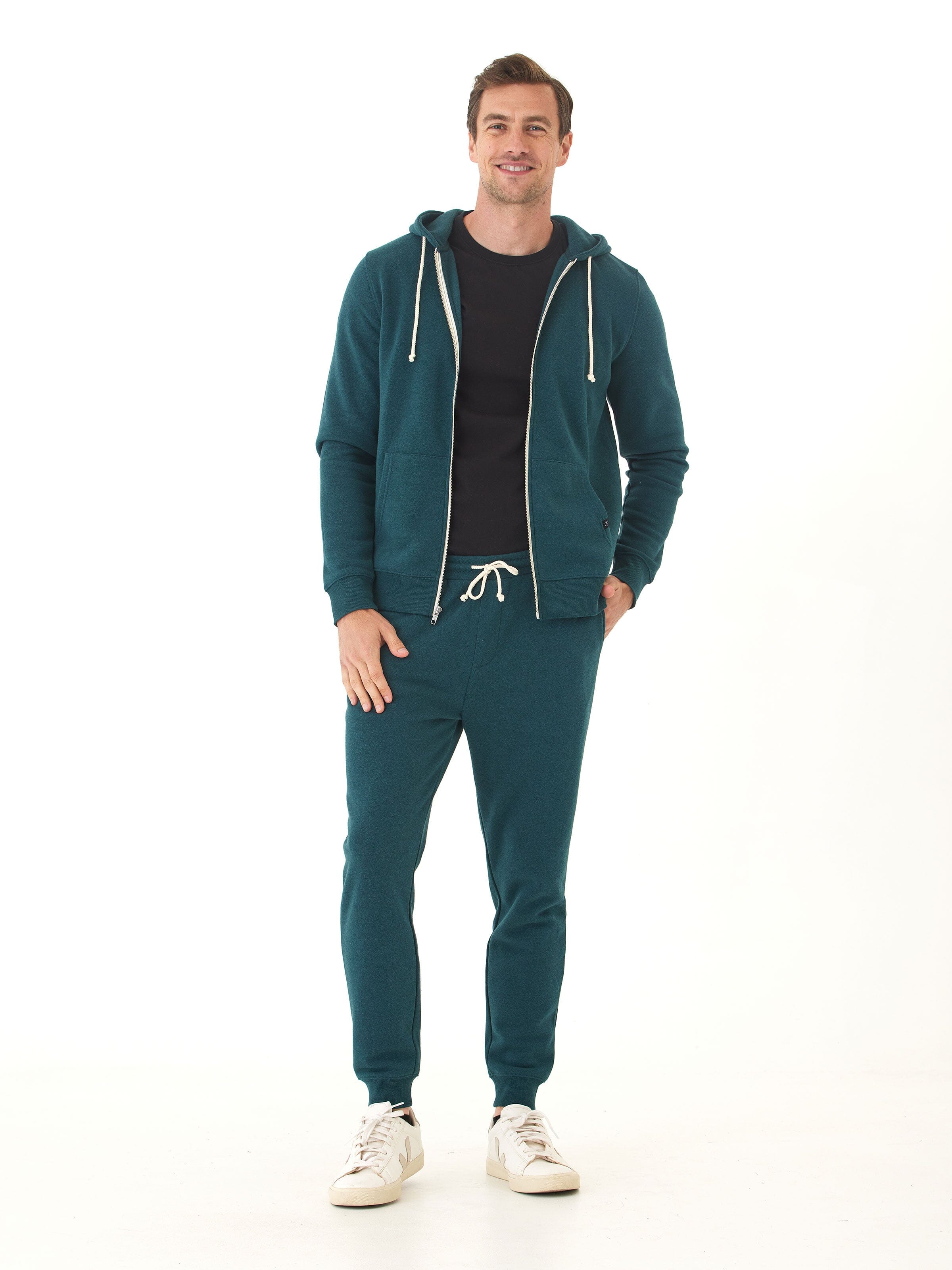 Men's Core Triblend Fleece Zip Hoodie – Athletic Knit Layer