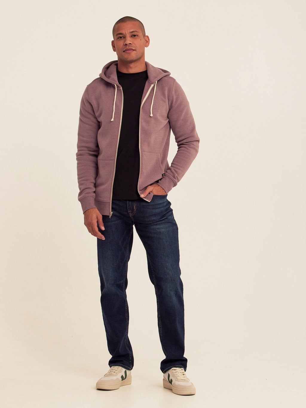 Men's Triblend Fleece Zip Hoodie – Lightweight Soft Layer