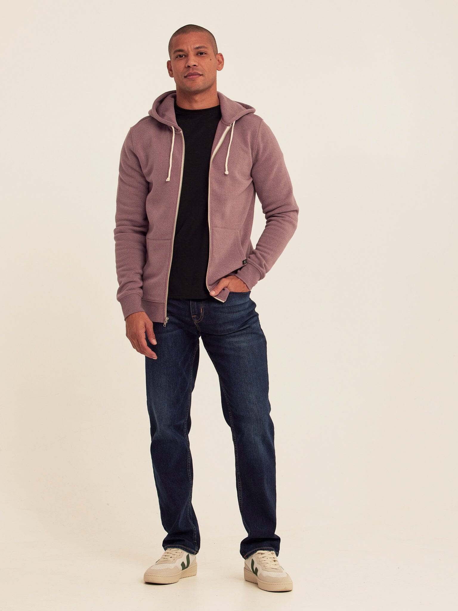 Men's Triblend Fleece Zip Hoodie – Lightweight Soft Layer