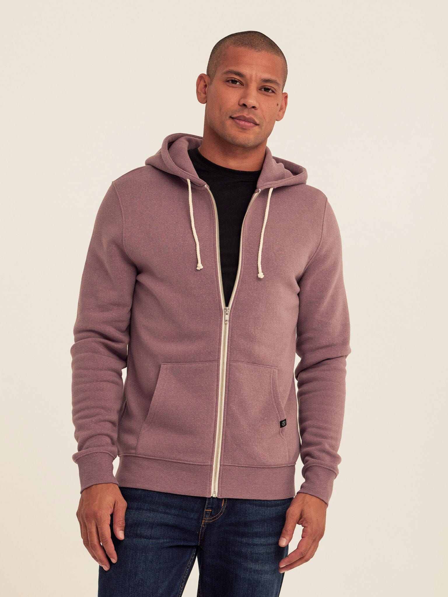 Men's Triblend Fleece Zip Hoodie – Lightweight Soft Layer