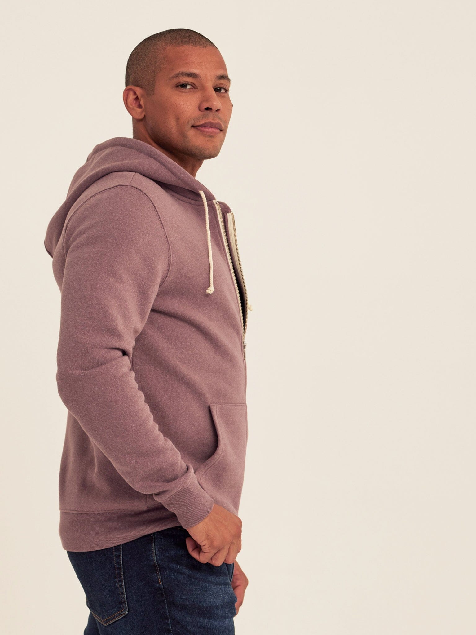 Men's Triblend Fleece Zip Hoodie – Lightweight Soft Layer
