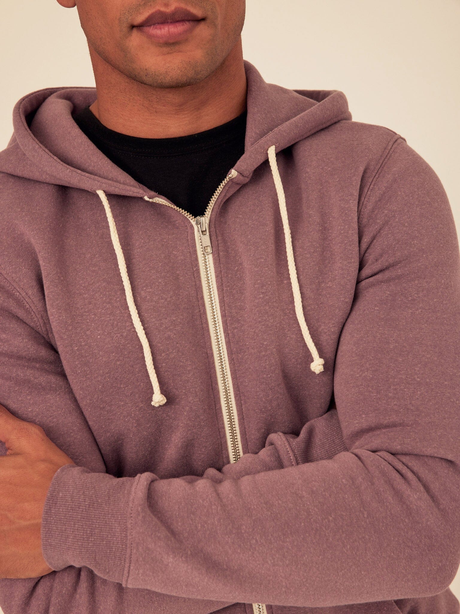 Men's Triblend Fleece Zip Hoodie – Lightweight Soft Layer