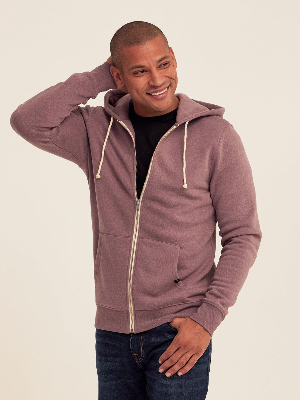 Men's Triblend Fleece Zip Hoodie – Lightweight Soft Layer