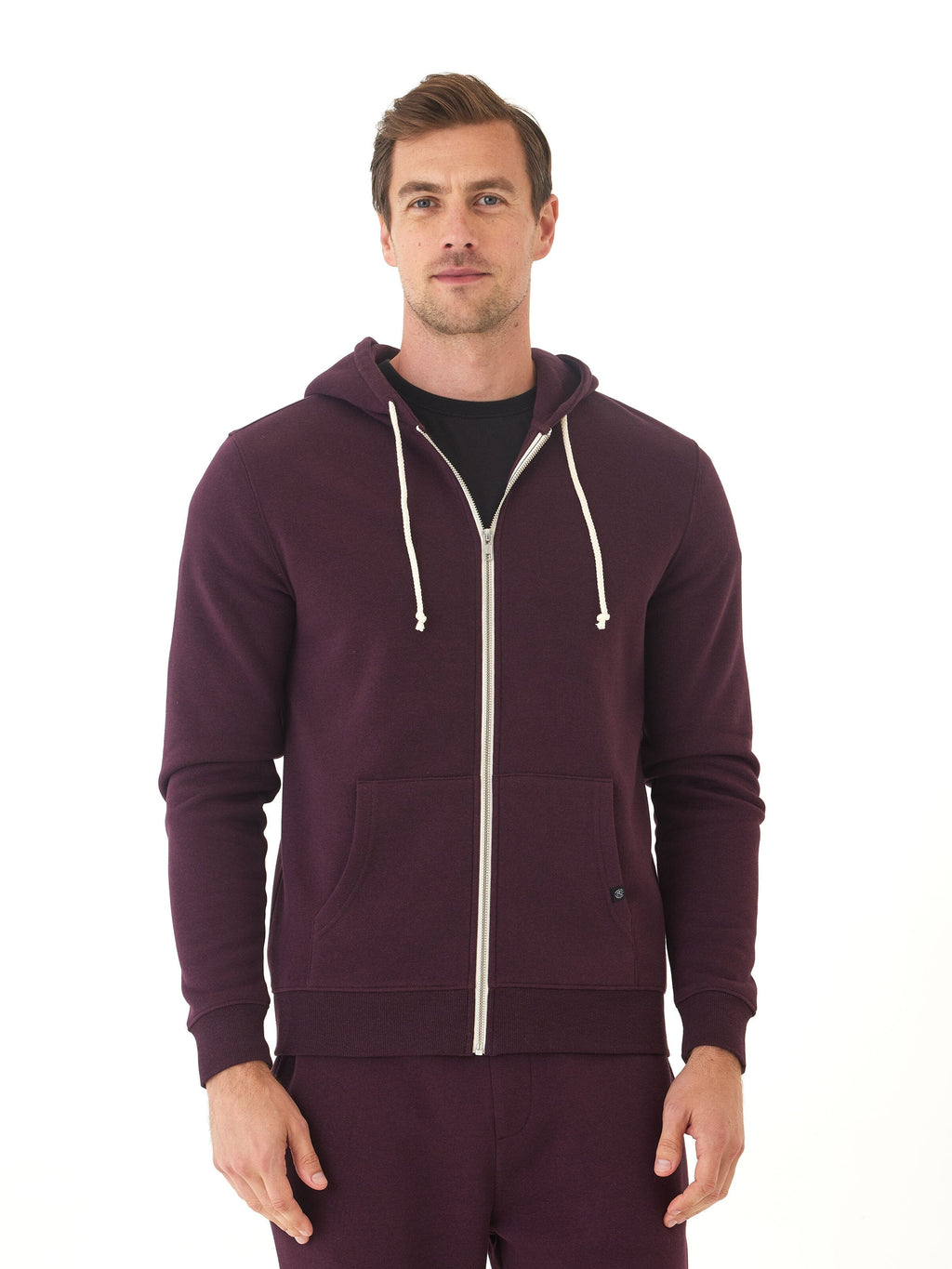 Men's Core Triblend Fleece Zip Hoodie - Lightweight Knit Outerwear
