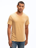 Men's gold-yellow core triblend jersey V-neck t-shirt.
