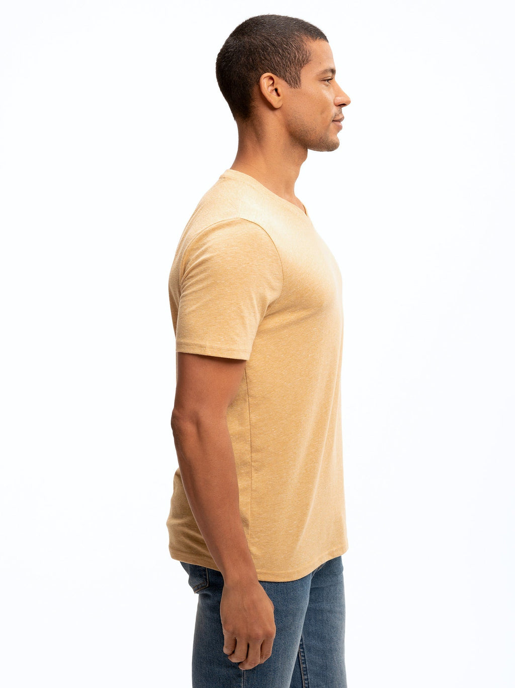 Men's Core Triblend Jersey V-Neck Tee Soft Knit