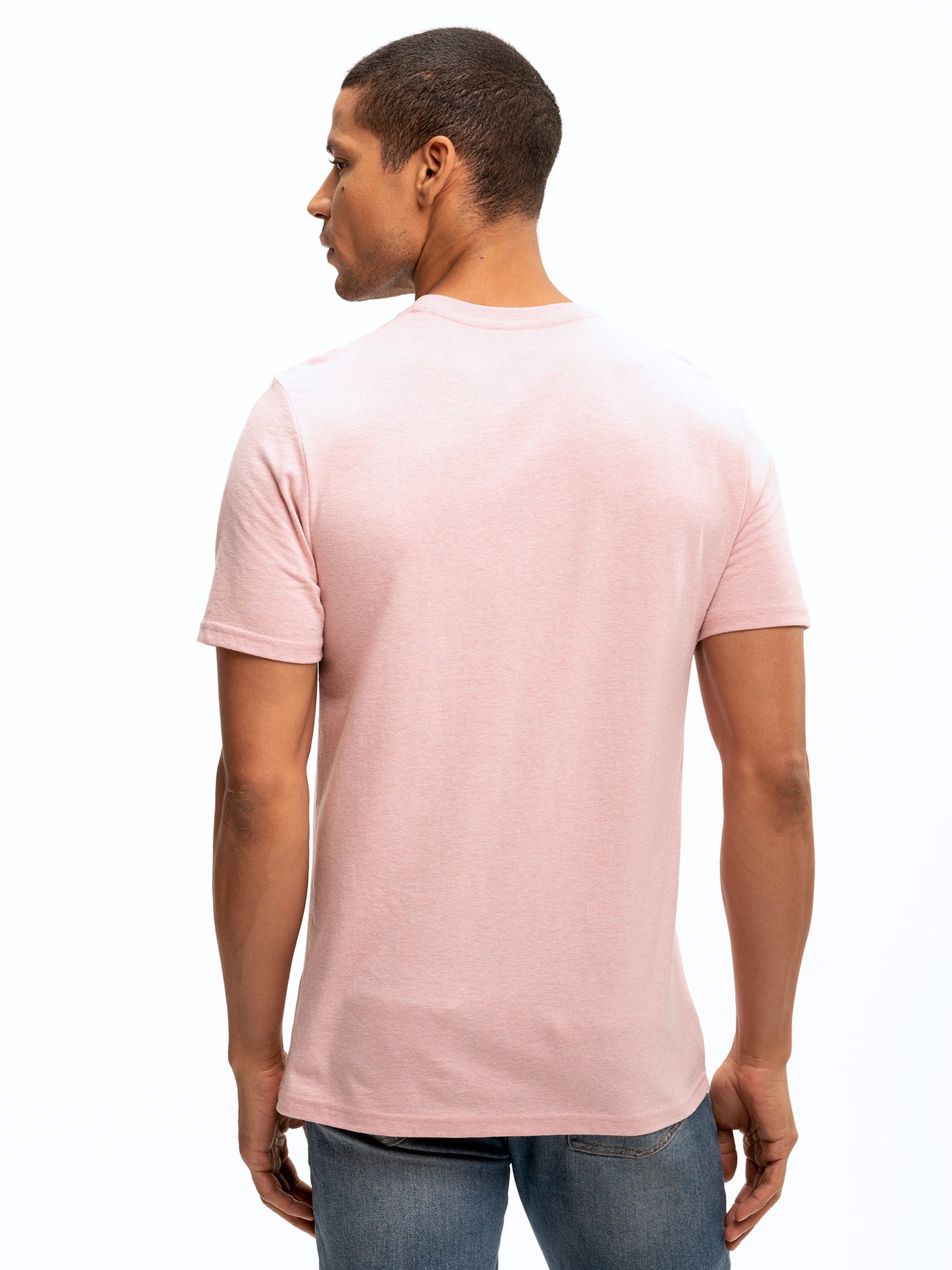 Men's Core Triblend V-Neck T-Shirt in Pink