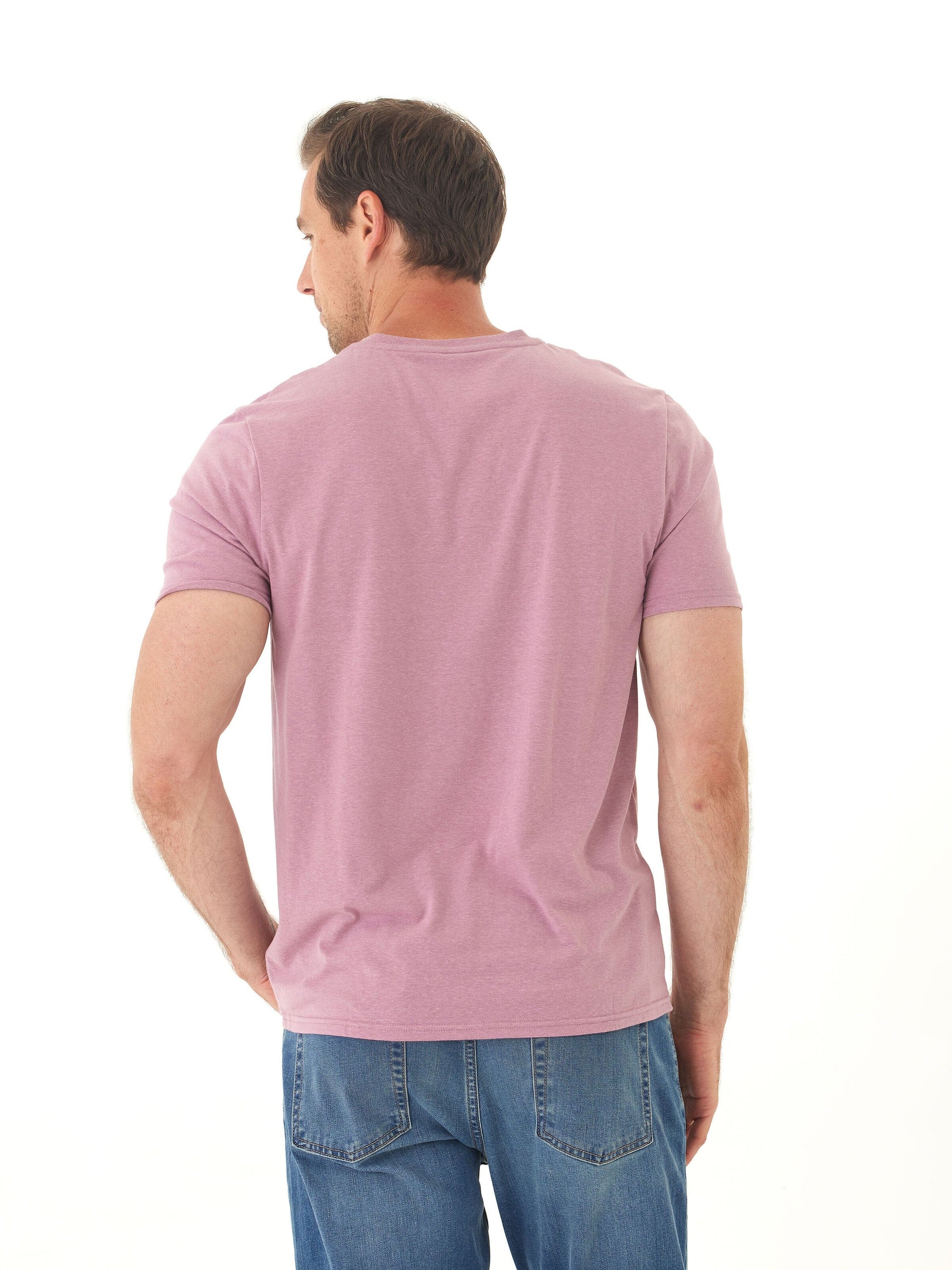 Men's Core Triblend Jersey V-Neck Tee in Dusty-Rose
