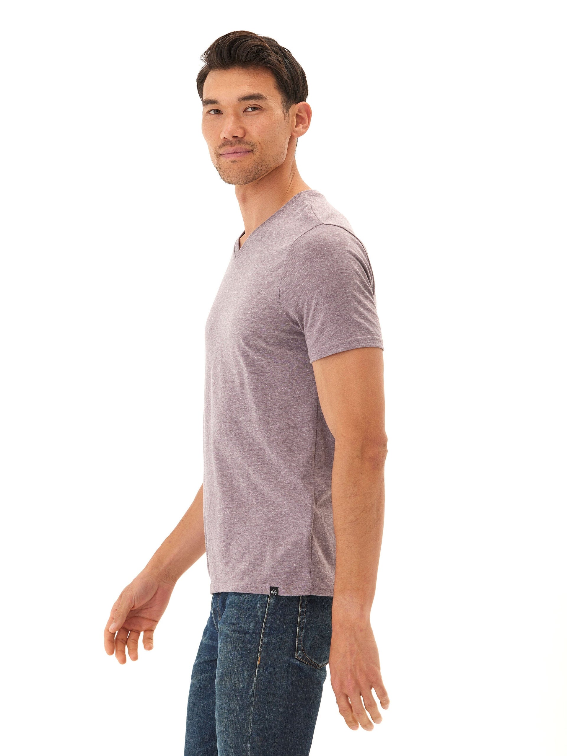 Men's Core Triblend Jersey V-Neck Tee: Soft Minimalist Basic