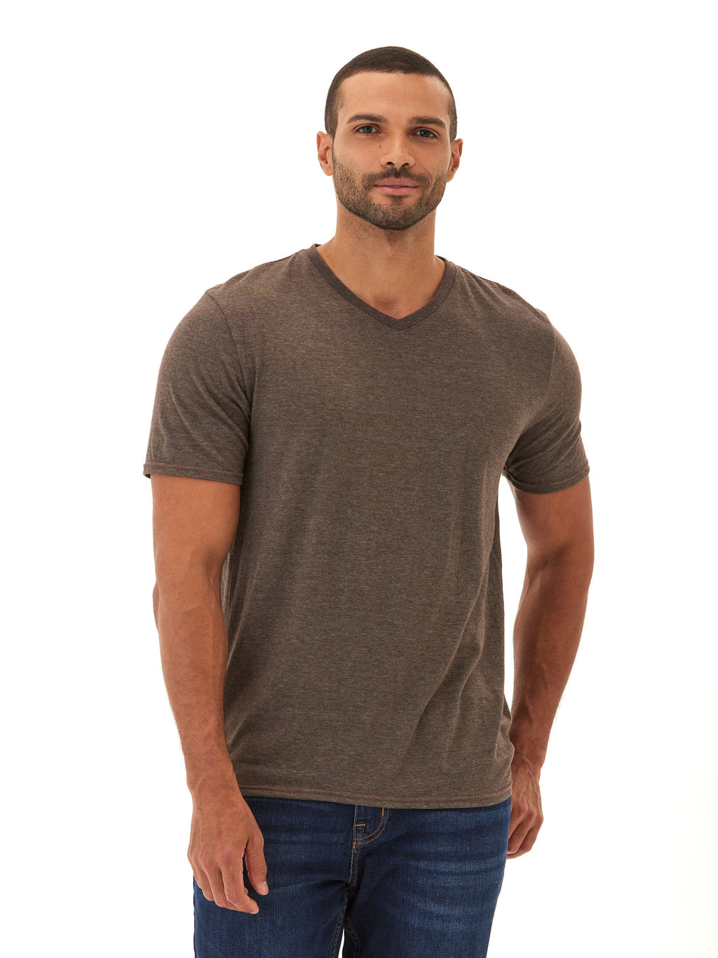 Men's Core Triblend Jersey V-Neck Tee Lightweight Soft