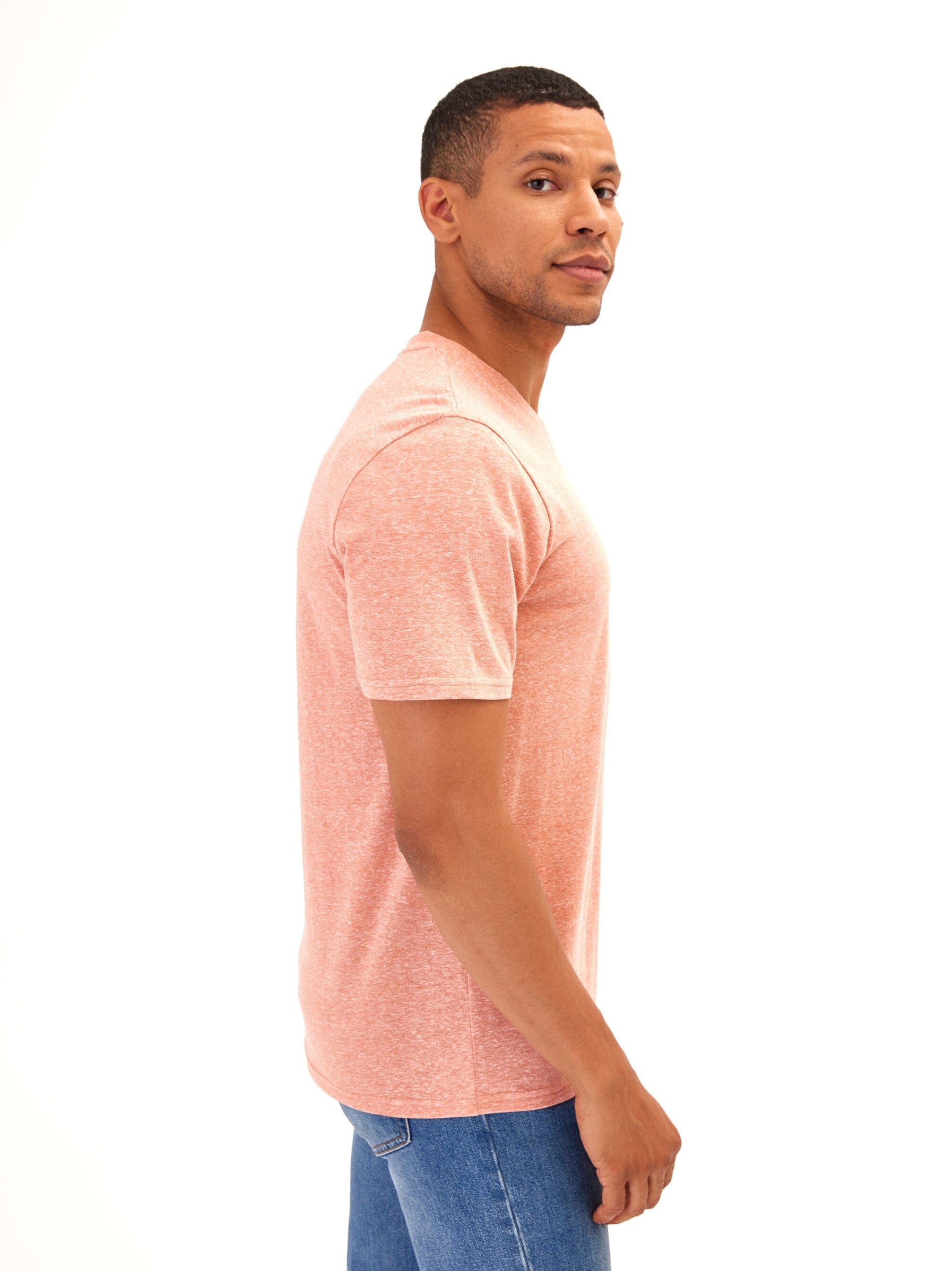 Men's Core Triblend V-Neck T-Shirt Lightweight Breathable Tee
